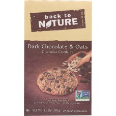 BACK TO NATURE: Dark Chocolate and Oats Granola Cookies, 8.5 oz