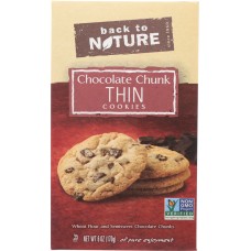 BACK TO NATURE: Chocolate Chunk Thin Cookies, 6 oz