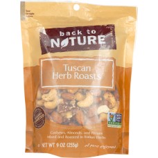 BACK TO NATURE: Tuscan Herb Roasts Nuts, 9 oz