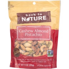 BACK TO NATURE: Cashew Almond Pistachio Mix, 9 oz