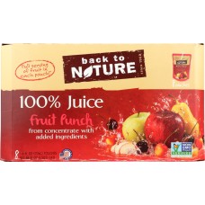 BACK TO NATURE: Fruit Punch Juice All Natural 8 Pack, 48 oz