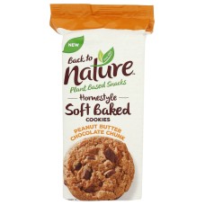 BACK TO NATURE: Homestyle Soft Baked Peanut Butter Chocolate Chunk Cookies, 8 oz