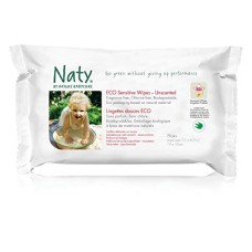 NATY-ECO BY NATY: Baby Wipes-Sensitive Unscented, 70 ct