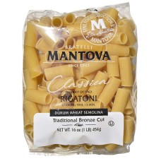 MANTOVA: Pasta Rigatoni Bronze, 16 oz