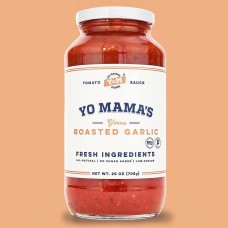 YO MAMAS FOODS: Sauce Tomato Rstd Garlic, 25 oz