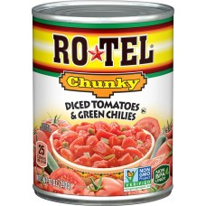RO TEL: Chunky Diced Tomatoes and Green Chilies, 10 oz