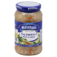 KRAKUS: Sauerkraut with Carrot, 31.74 oz