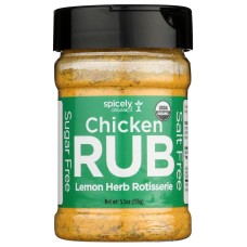 SPICELY ORGANICS: Lemon Herb Rotisserie Chicken Rub, 5.5 oz