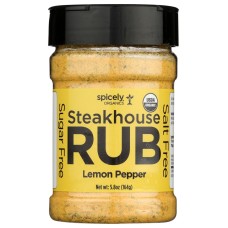 SPICELY ORGANICS: Lemon Pepper Steakhouse Rub, 5.8 oz