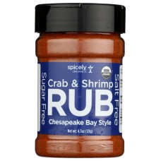 SPICELY ORGANICS: Chesapeake Bay Style Crab And Shrimp Rub, 4.3 oz
