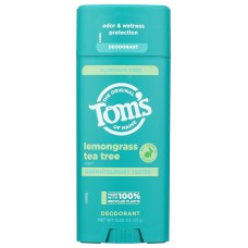 TOMS OF MAINE: Lemongrass Tea Tree Deodorant Stick, 3.25 oz