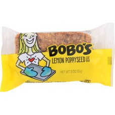 BOBO'S: Gluten Free Lemon Poppyseed Oat Bars, 3 oz