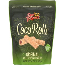 SUN TROPICS: Cookie Coconut Wafer Roll Original, 4 oz
