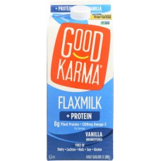 GOOD KARMA: Unsweetened Vanilla Flaxmilk + Protein, 64 fl oz