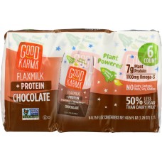GOOD KARMA: Chocolate Flaxmilk Protein 6 Pack, 40.5 fo