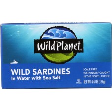 WILD PLANET: Wild Sardines in Water with Sea Salt, 4.38 oz