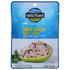 WILD PLANET: Skipjack Wild Tuna Pouch, 3 oz