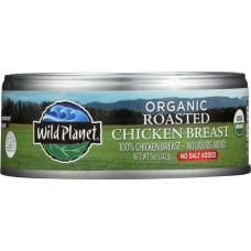 WILD PLANET: Organic Roasted Chicken Breast with No Salt, 5 oz
