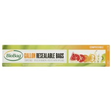 BIOBAG: Resealable Gallon Bags, 15 bg
