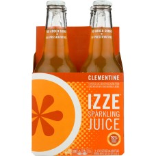IZZE BEVERAGE: Sparkling Clementine Flavored Juice Beverage 4 count, 48 oz