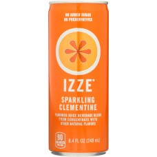 IZZE: Sparkling Clementine Flavored Juice Beverage, 8.4 oz