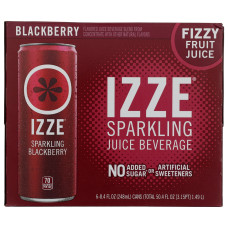 IZZE BEVERAGE: Sparkling Blackberry Juice 6pk, 50.4 fo