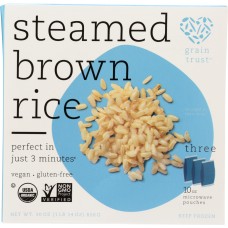 GRAIN TRUST: Steamed Brown Rice, 30 oz