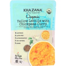 KHAZANA: Yellow Lentils With Chickpeas Curry, 10 oz