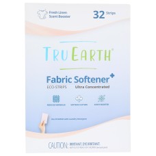 TRU EARTH: Eco Strips Fabric Softener Fresh Linen, 32 pc