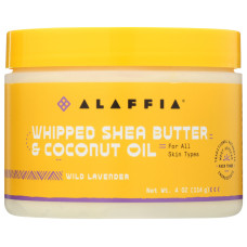 ALAFFIA: Whipped Shea Butter and Coconut Oil Wild Lavender, 4 oz