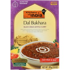 KITCHENS OF INDIA: Entre Ready To Eat Dal Bukhara Curry, 10 oz