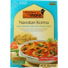 KITCHENS OF INDIA: Mixed Vegetable & Cottage Cheese Curry, 10 oz