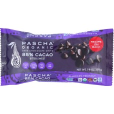 PASCHA: Organic Bitter-Sweet Dark Chocolate Chips, 8.75 oz