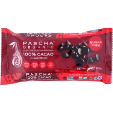 PASCHA: Organic Dark Chocolate Baking Chips Unsweetened, 8.75 oz