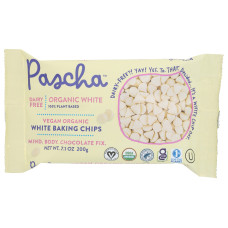 PASCHA: Rice Milk White Chocolate Baking Chips, 7 Oz PASCHA: Rice Milk White Chocolate Baking Chips, 7 Oz