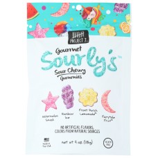 PROJECT 7: Sourly's Gourmet Sour Chewy Gummies, 4 oz