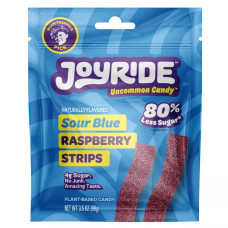 JOYRIDE: Sour Blue Raspberry Candy Strips, 3.5 oz JOYRIDE: Sour Blue Raspberry Candy Strips, 3.5 oz