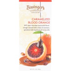BISSINGERS: Chocolate Bar Caramelized Blood Orange, 3 oz