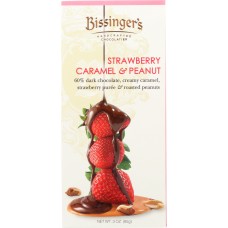 BISSINGERS: Dark Chocolate Strawberry Caramel and Peanut, 3 oz