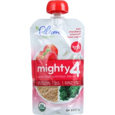 PLUM ORGANICS: Mighty 4 Essential Nutrition Blend Kale Strawberry Amaranth Greek Yogurt, 4 oz