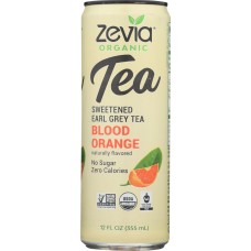 ZEVIA ORGANIC: Sweetened Earl Grey Tea Blood Orange, 12 fo