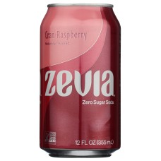 ZEVIA: Cran-Raspberry Zero Sugar Soda RTD 6pk, 72 fo