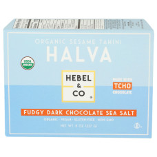 HEBEL & CO: Organic Fudgy Dark Chocolate Sea Salt Halva, 8 oz