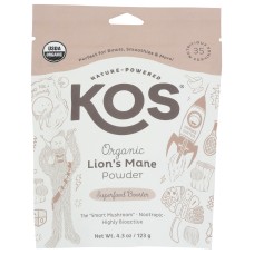 KOS: Superfood Lions Mane Pwd, 4.3 OZ