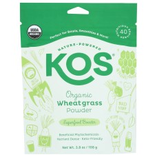 KOS: Superfood Wheatgrass Pwd, 3.8 OZ