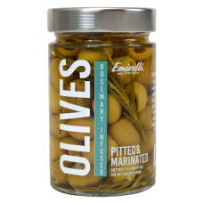 EMIRELLI: Rosemary Infused Pitted and Stuffed Green Olives, 11.1 oz