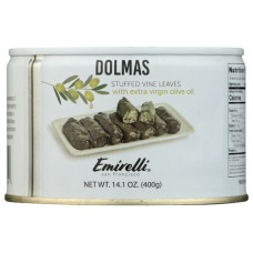 EMIRELLI: Dolmas Stuffed Vine Leaves with Extra Virgin Olive Oil, 14.1 oz