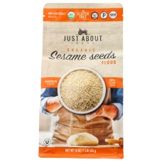 JUST ABOUT FOODS: Organic Sesame Seeds Flour, 1 lb