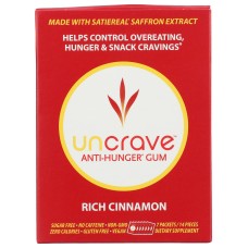 UNCRAVE: Rich Cinnamon Anti Hunger Gum 7Pack, 14 pc