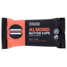 EVOLVED: Organic Dark Chocolate Almond Butter Cups, 1.5 oz